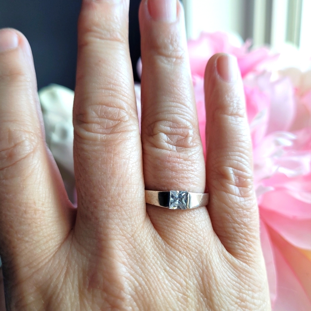 925 Stirling Silver and CZ ring